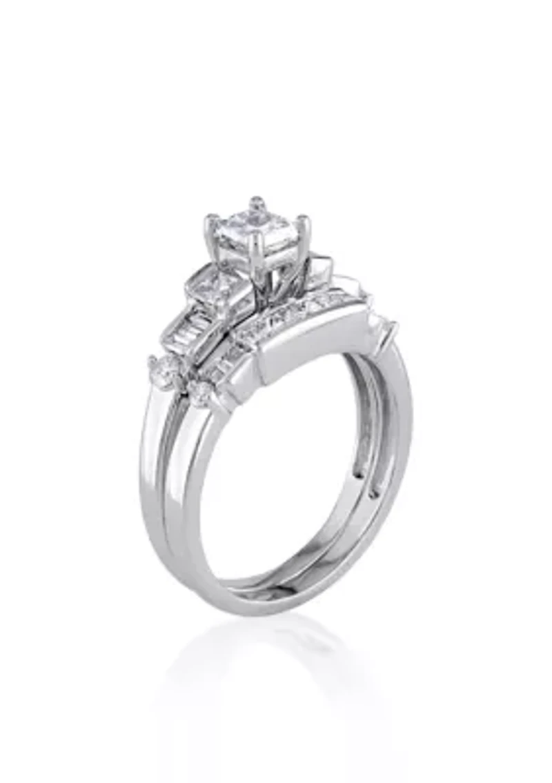 1 ct. t.w. Diamond Bridal Set 14k White Gold