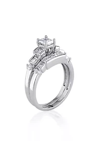 1 ct. t.w. Diamond Bridal Set 14k White Gold