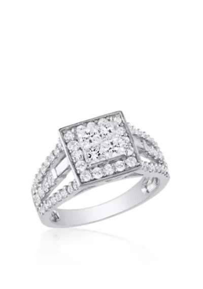 1.50 ct. t.w. Diamond Engagement Ring in 14k White Gold
