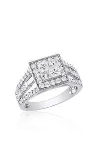 1.50 ct. t.w. Diamond Engagement Ring in 14k White Gold