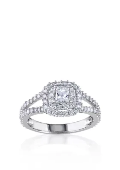 Diamond Ring 14k White Gold