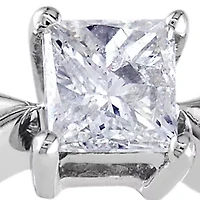Diamond Solitaire Ring 10k White Gold