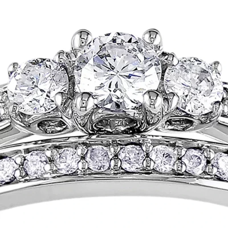 2 ct. t.w. Diamond Bridal Ring Set 14k White Gold
