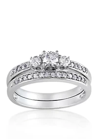 ct. t.w. Diamond Bridal Ring Set 14k White Gold