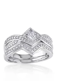 5/8 ct. t.w. Diamond Bridal Ring Set 14k White Gold