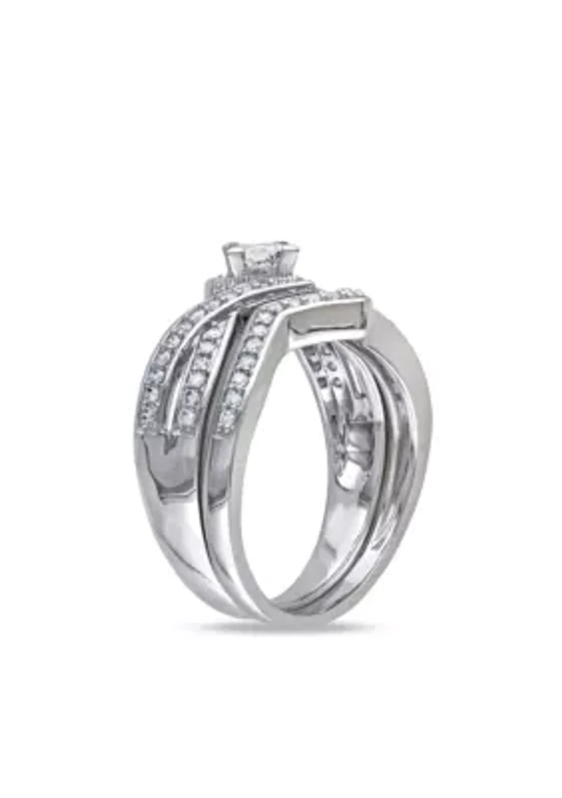 5/8 ct. t.w. Diamond Bridal Ring Set 14k White Gold