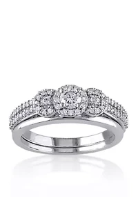1/2 ct. t.w. Diamond Bridal Ring Set 10k White Gold