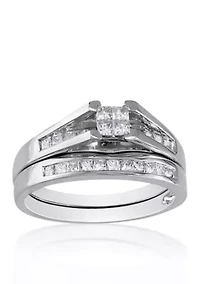 1/2 ct. t.w. Diamond Bridal Ring Set in 14k White Gold