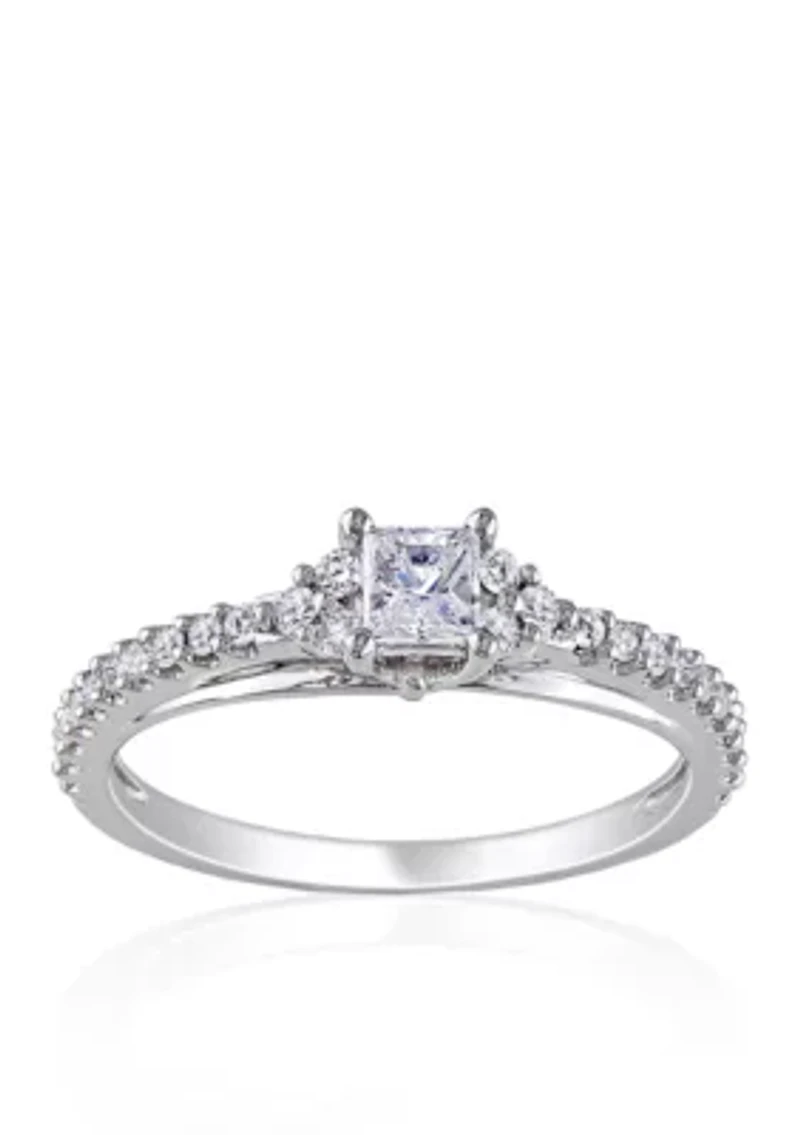 1/2 ct. t.w. Diamond Engagement Ring in 14k White Gold