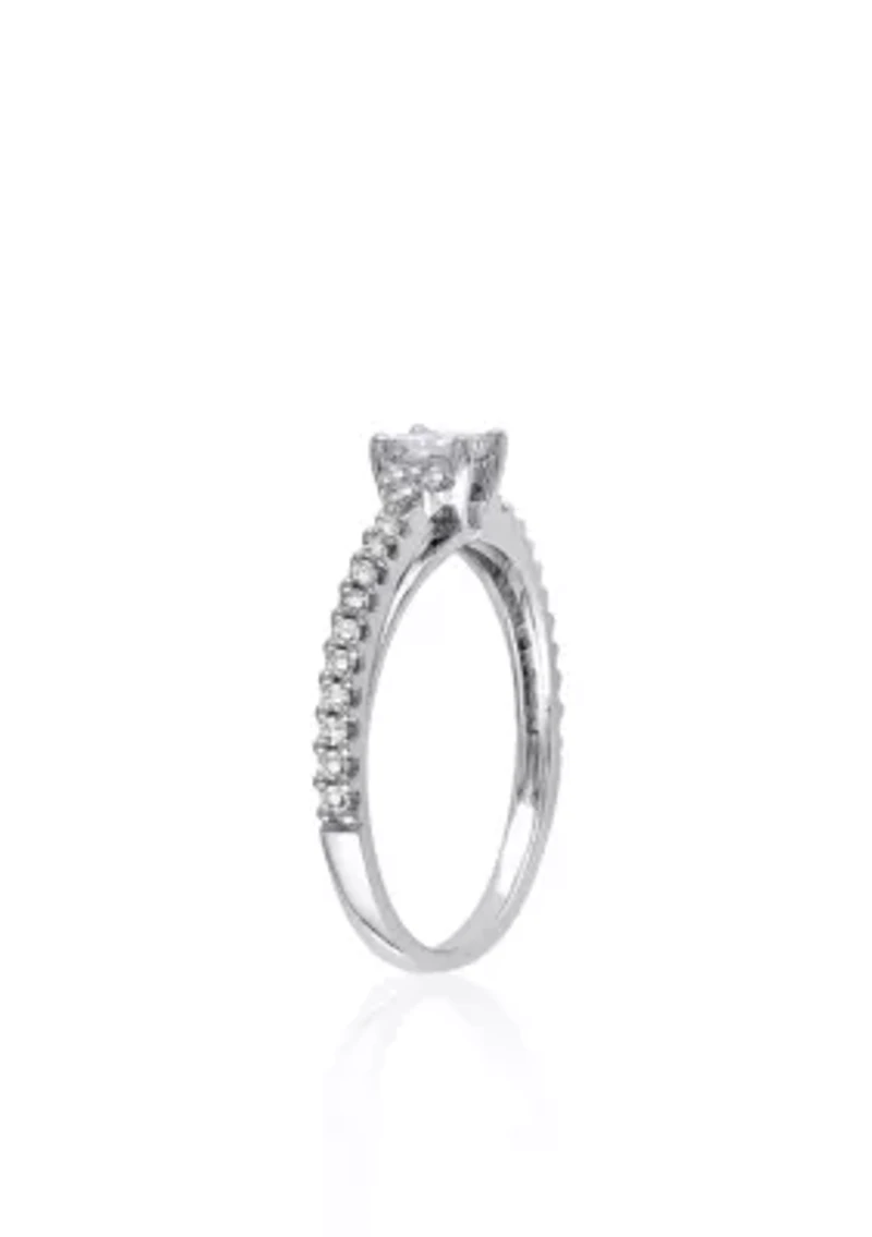 1/2 ct. t.w. Diamond Engagement Ring in 14k White Gold