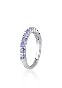 Sterling Silver Tanzanite Band