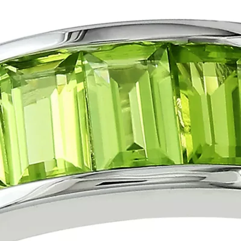 Sterling Silver Peridot Band