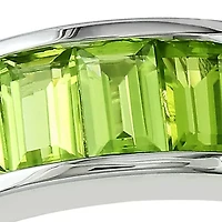 Sterling Silver Peridot Band