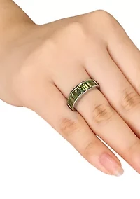 Sterling Silver Peridot Band