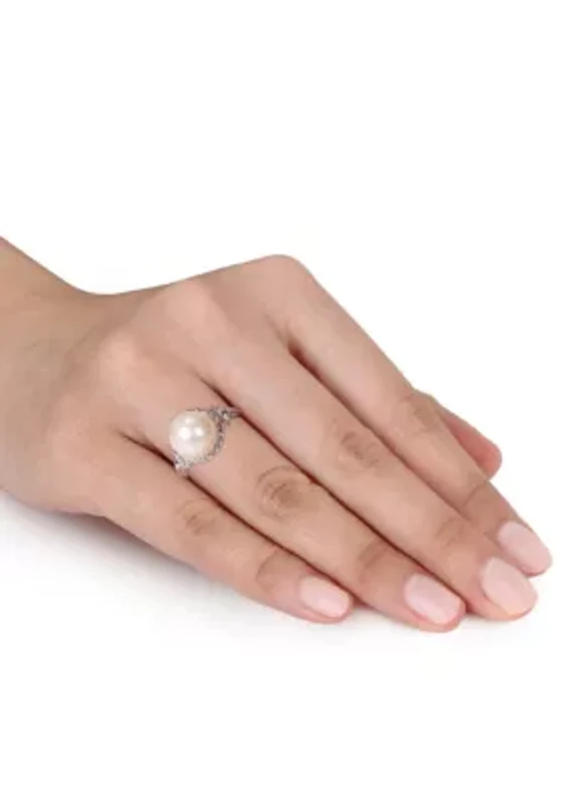 Sterling Silver White Cultured Freshwater Pearl Ring