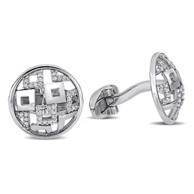 1/5 ct. t.w. Diamond Cufflink Pin in Sterling Silver