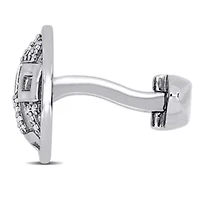 1/5 ct. t.w. Diamond Cufflink Pin in Sterling Silver