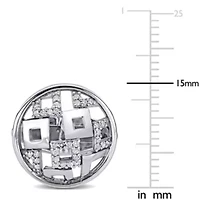 1/5 ct. t.w. Diamond Cufflink Pin in Sterling Silver