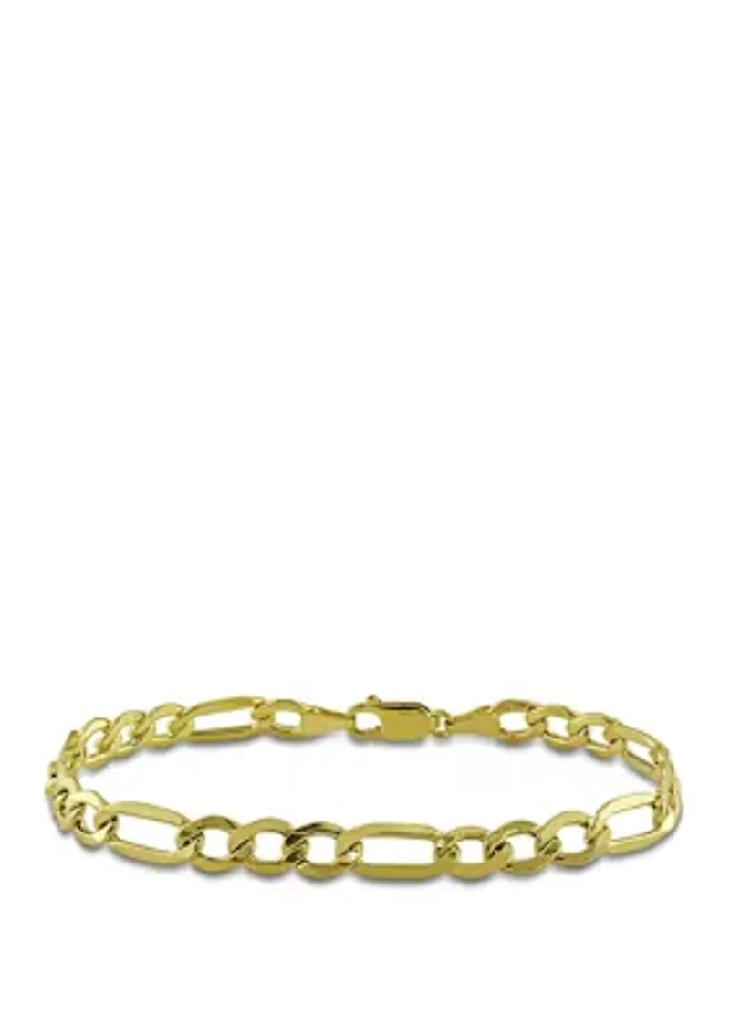 Figaro Chain Bracelet in 10K Yellow Gold