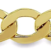 Men's Curb Link Chain Bracelet in 10k Yellow Gold (7 mm/9 in)