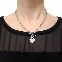 Heart Charm Necklace in Sterling Silver