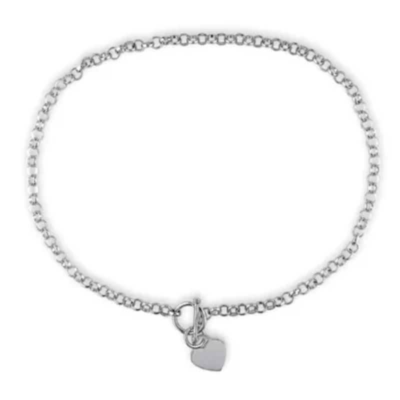 Heart Charm Necklace in Sterling Silver