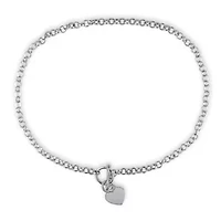 Heart Charm Necklace in Sterling Silver