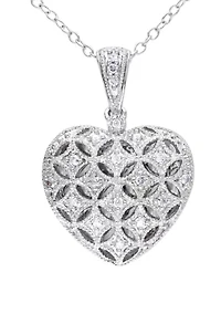 1/7 ct. t.w. Diamond Heart Locket Necklace