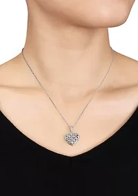 1/7 ct. t.w. Diamond Heart Locket Necklace