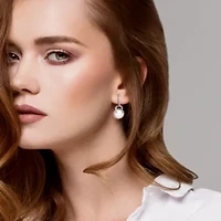 3.1 CT TGW Opal and White Topaz Hinged Hoop Charm Earrings in Sterling Silver