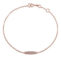 1/10 ct. t.w. Diamond Charm Bracelet in 14K Rose Gold