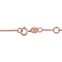 1/10 ct. t.w. Diamond Charm Bracelet in 14K Rose Gold