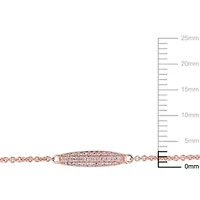 1/10 ct. t.w. Diamond Charm Bracelet in 14K Rose Gold