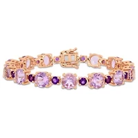 Rose de France Amethyst-Africa Bracelet in Rose Plated Sterling Silver