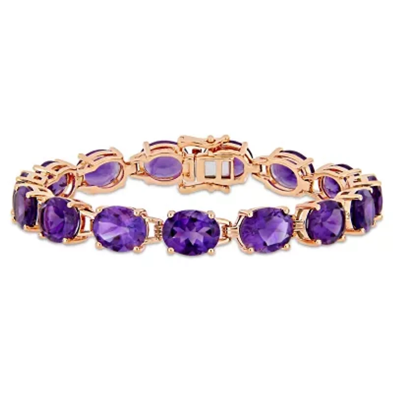 Amethyst-Africa Bracelet in Rose Plated Sterling Silver