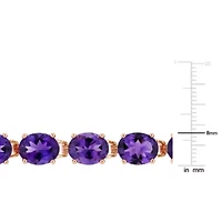 Amethyst-Africa Bracelet in Rose Plated Sterling Silver