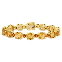 Citrine & Madeira Citrine Bracelet in Yellow Plated Sterling Silver