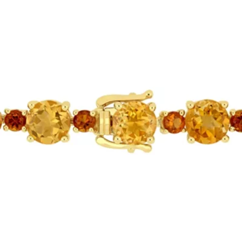 Citrine & Madeira Citrine Bracelet in Yellow Plated Sterling Silver