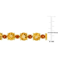 Citrine & Madeira Citrine Bracelet in Yellow Plated Sterling Silver