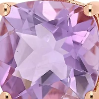 Rose de France & Amethyst-Africa Earrings in Rose Plated Sterling Silver