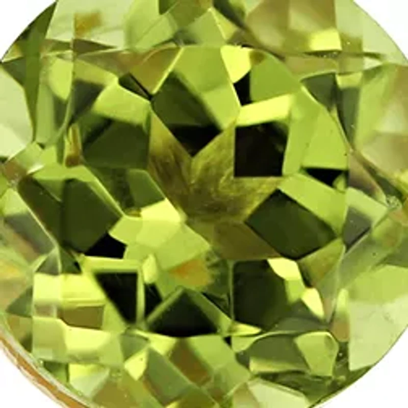 1.2 ct. t.w. Peridot and 0.07 ct. t.w. Diamond Floating Halo Square Stud Earrings in 10K Yellow Gold 
