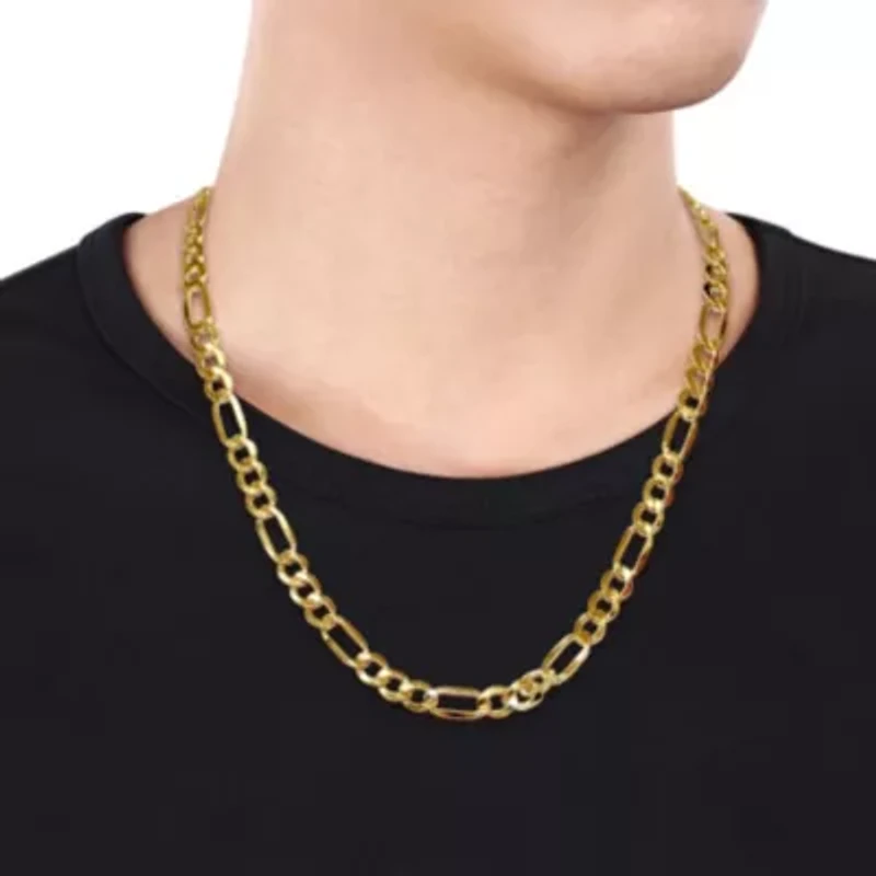 2-Piece Set of Men's Figaro Chain Necklace and Bracelet in 10K Yellow Gold, 20" & 9"