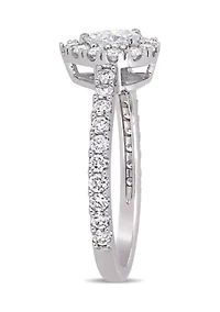 1 ct. t.w. Diamond Pear-Cut Halo Engagement Ring 14k White Gold