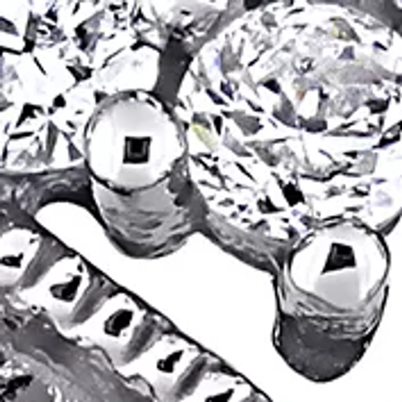 1/4 ct. t.w. Diamond Split Shank Floral Cluster Engagement Ring 10k White Gold