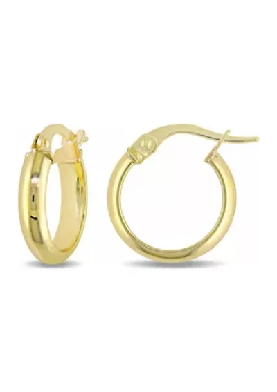 14 mm Hoop Earrings in Polished Italian 10k Yellow Gold
