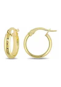 14 mm Hoop Earrings in Polished Italian 10k Yellow Gold