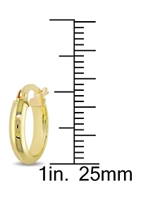 14 mm Hoop Earrings in Polished Italian 10k Yellow Gold