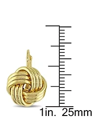 Entwined Love Knot Earrings in 10K Yellow Gold