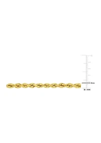 20 in x 4 mm Rope Chain Necklace in 10K Yellow Gold