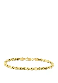 Rope Chain Bracelet in 10K Yellow Gold